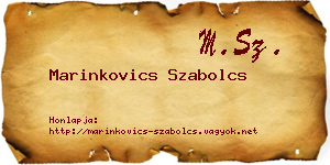 Marinkovics Szabolcs névjegykártya